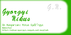 gyorgyi mikus business card